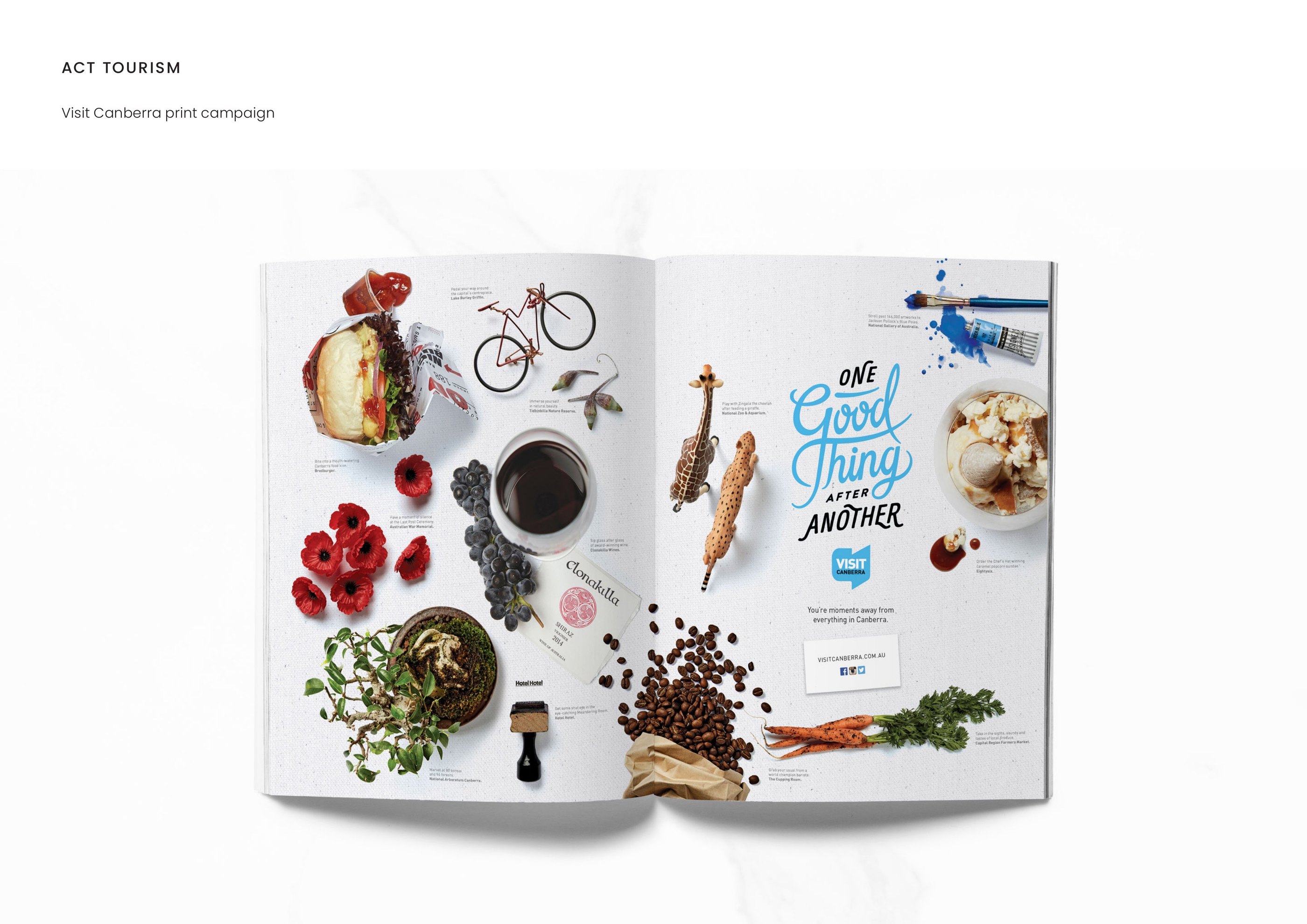 ACT Tourism — Visit Canberra print campaign