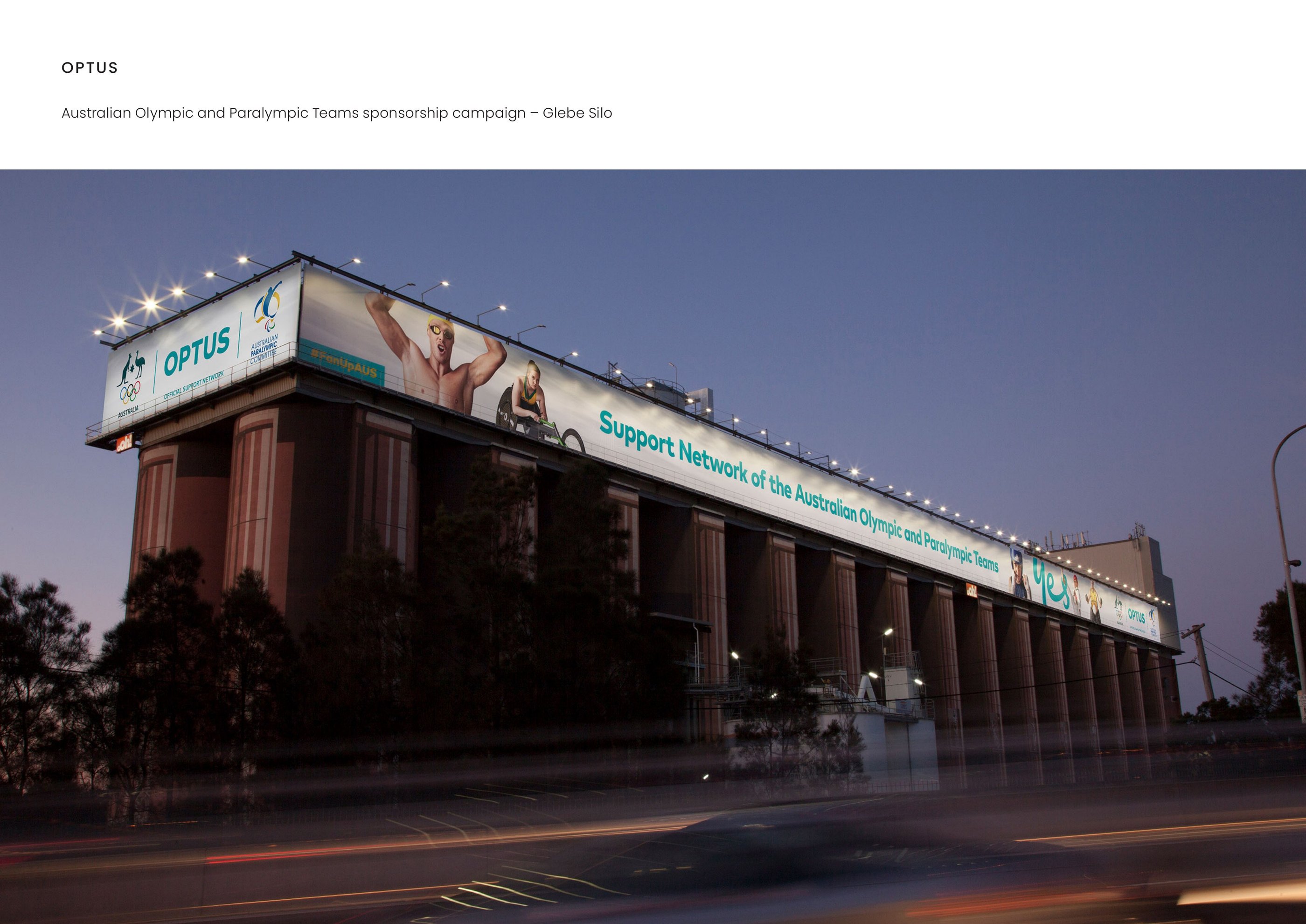 Optus — Australian Olympic & Paralympic Teams sponsorship — Glebe Silo