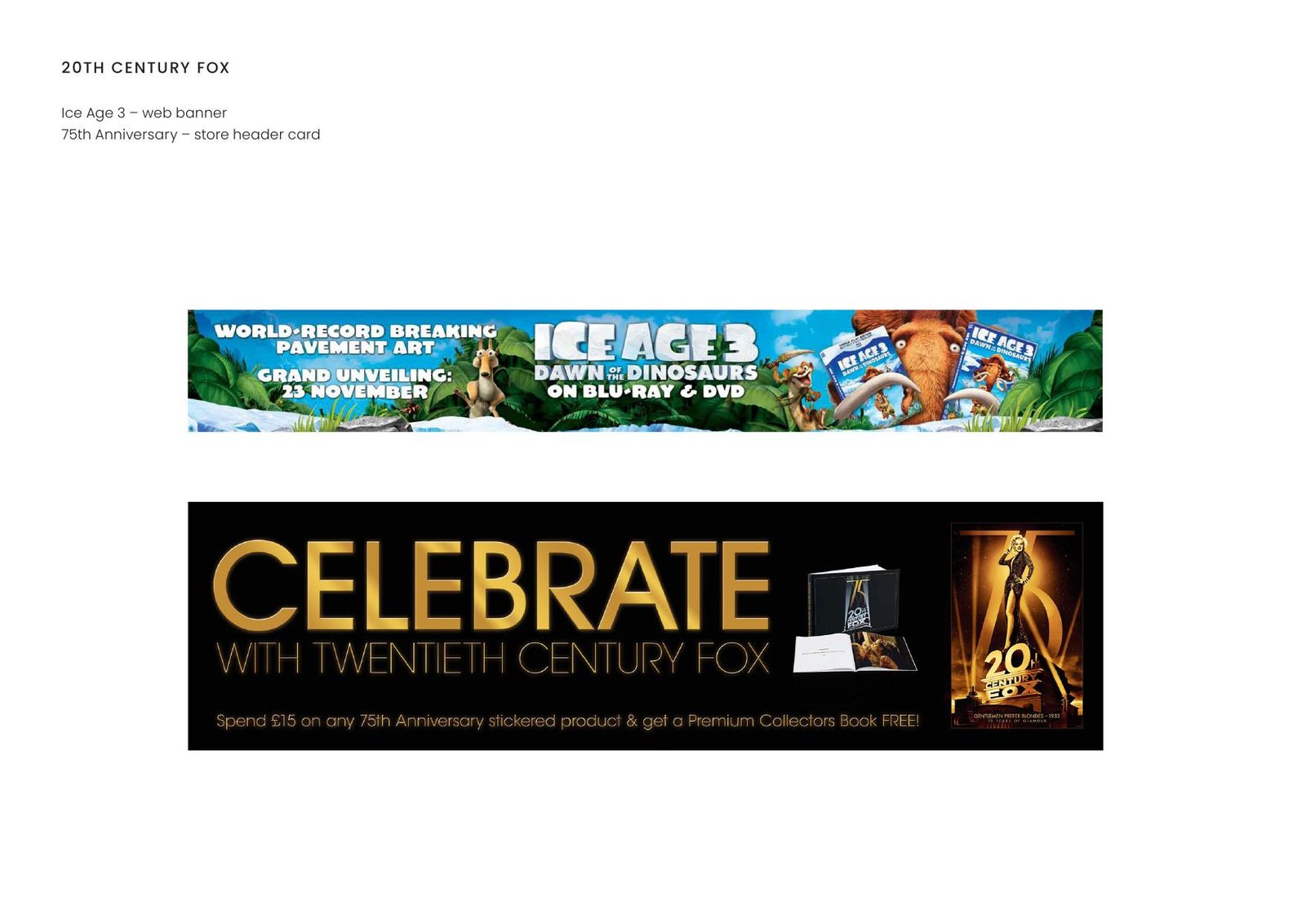 20th Century Fox — Ice Age 3 – web banner